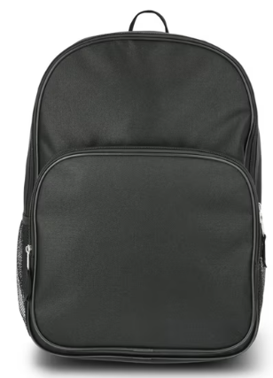 Wonder Nation Kids Unisex 16" Backpack, Solid Black