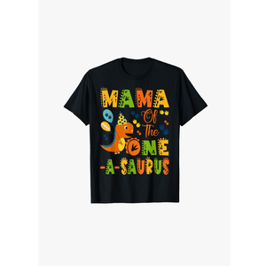 Mama of The One-A-Saurus 1St Birthday Dinosaur Party T-Shirt Size 2XL