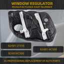Dasbecan Front Right Window Regulator Compatible with Kia Optima 2014-2015