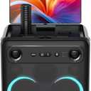 Ikarao Smart Karaoke Machine for Adults - with Lyrics Display, 32GB Karaoke Tablet, 2 Wireless Mics, Professional Karaoke System, 300W Peak Power, 4 DJ Lights, Karaoke Speaker for Any Occasion (Break X2 with Wireless Microphones)