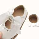 Toddler Girl Mary Jane Flat Dress Shoes (White)