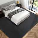 Large Area Rugs for Bedroom Living Room - 5x8 Feet Ultra Soft Dark Grey Rug Thickened with Memory-Foam, Solid Modern Minimalist Carpets for Home Decor, Non-Slip and Comfy Nursery Room Rugs
