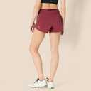 Amazon Essentials Women's Regular-Fit Athletic Ruched Waistband Woven Running Shorts with Zip Pocket, Large