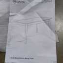 DELAVIN 59 Inch Large Solid Wood Dining Table for 4-6 People, Mid Century Rectangular Kitchen Table, Farmhouse Oak Dining Room Table for Dining Room, Living Room, Easy Assembly, Walnut