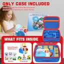 Case Compatible with Little Tikes Story Dream Machine Starter Set, Toys Storage Bag Designed to Organize Storybooks, Audio Player, and Littles Character Collection, Blue&Red (CASE ONLY)