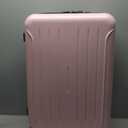 KYME 24-Inch Medium Luggage with Dual 360 Spinner Wheels Hardshell Checked TSA Approved Suitcase for Lightweight Travel (Pink, 24" Checked)
