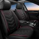 Car Seat Covers Fit for Ford transit-250 2000-2026, Stylish Sport Seat Covers, Waterproof Wear-Resistant Premium Nappa Leather Car Seat Cover.(2 Pcs Front/Black)