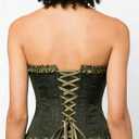 Vintage Corset Tops for Women Renaissance Corset Bustier Lingerie Overbust Bodyshaper Top (Green)