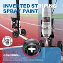 Striping Line Painting Wand, Industrial Two-Wheel Striping Spray Paint Wand for Line Paint Stripe Ground, Parking Lots, Fields, Compatible with Inverted Striping Spray Paint (T-Tip Nozzle)