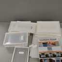 Kuject Large Shoe Organizers Storage Boxes for Closet, 12 Pack Clear Plastic Stackable Storage Bins with Lids, Under Bed Shoe Containers for Entryway, Drop Front, Fit up to Women's Size 10