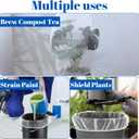 60 Pcs Paint Strainer Bags, 5 Gallon Elastic Top Fine Mesh Strainer Disposable Painting Strainers Bag Hydroponic Filter Tool for Nut Milk, Juice, Home Brewing, Gardening, Plant Protection(White)