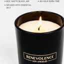 Benevolence LA Lavender, Mint & Sage Scented Candle | Soy Christmas Candles, Black Candle for Home | Holiday Candles Gifts for Women and Men | Home Fragrance | Aromatherapy| 8oz, 45 Hour Burn
