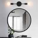 BAODEN 2 Lights Bathroom Wall Sconce Vanity Modern Industrial Wall Lamp Pole Wall Mount Lighting Fixture（Gold/Black Color）