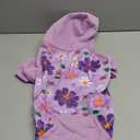 KOOLTAIL Dog Hoodies, Soft Dog Sweater, Spring Dogs Coats, Warm Fleece Pet Clothes Hooded Sweatshirt with Pocket for Small Medium Large Dogs Cats Boys Girls, Holiday Flower Purple L