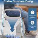 Soundfuse Toilet Seat Riser for Seniors, FSA HSA Eligible Raised Toilet Seat with Handles, Adjustable Height & Width, 400lb Handicap Elevated Toilet Seat, Fit Any Toilet