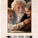 Grandchild Picture Frame, Grandkids Grandma Grandpa Gifts Grandparents Gifts, Wooden Photo Frame With Iron Stand, Tabletop Decor -11