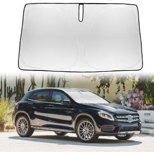 for Mercedes Benz GLA 250 2015-2020 Windshield Sun Shade, Foldable Sunshade for Front Windows Cover Sun Blocker Protect Car from Sun Rays Custom Fit 2025-2016 Mercedes Benz GLC 300 Car Accessories