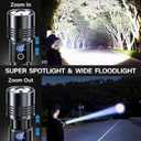 AKNEAR Rechargeable LED Flashlight 99000High Lumens, Super Bright Portable Flash Light USB C Rechargeable, 6 Modes, 30H Runtime, Zoomable Tactical Flashlights for Home, Camping, Hiking, Emergency, 2 Pack