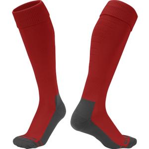 CHAMPRO mens Player Soccer Socks (Large, Scarlet)