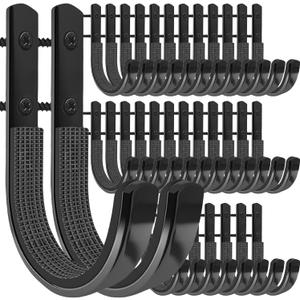 34 Pack Gun Rack Wall Mount, Gun Rack Bulk for Wall, Horizontal Metal Gun Rack for Rifle, Shotgun, Bows, with Soft Padding, Gun Mount Holder Hooks for Wall Storage