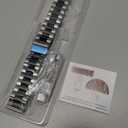 iiteeology Compatible for Samsung Galaxy Watch Bands 46mm XL, Galaxy Watch 3 Bands 45mm, Stainless Steel Band for Samsung Galaxy Watch SM-800 Smart Watch - Silver/Black XL