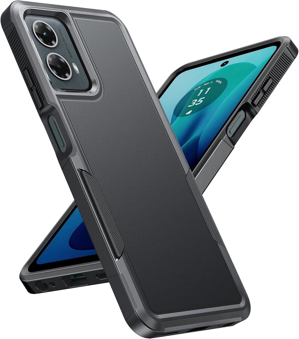 FNTCASE for Motorola Moto G-5G-2024 Case: Dual Layer Shockproof Protective Cell Phone Cover | Military Grade Drop Proof Protection | Hybrid Matte Textured Rugged Hard Cases, 6.6 Inch