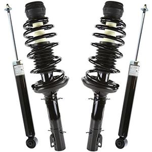 AutoShack Front Complete Strut & Coil Spring Assembly with Rear Shock Absorbers Set for VW Jetta City Golf City 1998-2006 Beetle V6 | Full-vehicle Suspension System Replacement Kit KS5986-0025