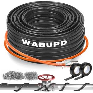 3FT-200FT Heat Tape for Water Pipes, -40F Deicing Pipe Heat Cable,Electric Heating Cable Pipe,Frezze Protection for Heat Trace Cable for Metal, Plastic Home Pipes,Gutter,120V 5W/ft100FT