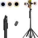 M MYBAT PRO 3 in 1 Flexible Phone Tripod with Wireless Remote,72" Tall Travel Tripod Stand w 1/4" Screw,Selfie Stick w Light for Photo Vlog, 360 Rotation Camera Tripod for iPhone Android