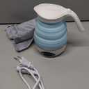 Collapsible Travel Kettle Electric Portable Foldable Kettle for Boiling Water, Suitable for 110V & 220V Dual Voltage, for Tea & Coffee, 850W Small Mini BPA-free Silicone Blue electric kettle