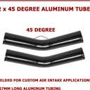 8Pcs Universal Aluminum Intercooler Piping U-Pipe Black Kit with T-Bolt Clamps and Black Coupler (8Pcs 3 Inch)