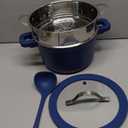 CAROTE 5.5QT Nonstick Stock Pot with Lid, 5.5 Quart Casserole with Ladle, Even Heating Stockpot, Fits All Stoves, Non Stick Big Cooking Pots PFOA Free, Blue