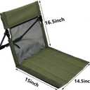 Verveens Portable Poolside Chairs with Mesh Backrest,Lightweight Foldable Beach Chairs with Carry Bag for SwimmingPool Sunbathing Camping Picnic Lawn Road Trips