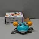 FEELGUY Crawling Crab Baby Toy Fantastic Creatures Toys Infant Sensory Tummy time Toys 3 4 5 6 7 8 9 10 11 12 Babies boy Girl Learning Crawl 3-6 6-12 Walking Toddler Gifts for 36 Months Old (Green)