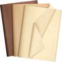 Fuutreo 300 Sheets Tissue Paper Bulk 14 x 20 Inch Kraft Wrapping Tissue Papers for Gift Bags DIY Crafts Weddings Birthday Party Gifts Decoration Supplies(Brown Series)