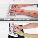 Laborio Computer Keyboard Stand for Desktop, 2-Level Height Adjustment Keyboard Wrist Rest, Non-Slip Key Board Riser Pad for Office, Gaming, and Home Desks