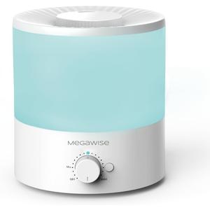 MegaWise Ultrasonic Cool Mist Humidifier SK7620 - 1.5L Capacity, Whisper-Quiet Operation, Adjustable Mist Output, Auto Shut-Off - Ideal for Home, Office, Baby Room, and Bedroom