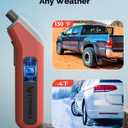 ETENWOLF T300 Plus Tire Pressure Gauge 200 PSI, Digital Tire Gauge with Bright LED Display, Tire Gauges for Tire Pressure with Presta Valve Adaptor (Vivid Orange)