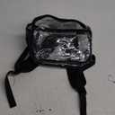 Paxiland Clear Backpack Stadium Approved 12126 with Reinforced and Wider Shoulder Straps, Small Clear Bag for Schools, Concerts, Work, Festivals and Sporting Events - Black