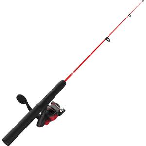 Zebco Dock Demon Spinning Reel or Spincast Reel and Fishing Rod Combo, 30-Inch Durable Fiberglass Rod, QuickSet Anti-Reverse Fishing Reel, 10