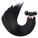 Synthetic Straight Hair Weave 3 Bundles 16 18 20 Inches Mixed Color 1B Heat Resistant Fiber