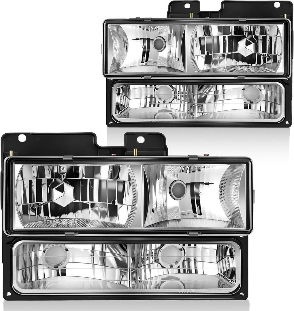 AUTOSAVER88 Headlight Assembly Compatible with 1994-1998 Chevy GMC C/K