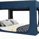 Quinnsus Upgraded Bed Tent Bed Canopy King Size Tents for Adult and Kids  Portable Sleeping Bed Tents 90% Blackout with 4 Doors Breathable Private Space Tents(Mattress Not Included)