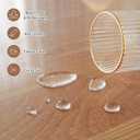 LovePads Round Frosted Table Cover Protector 35 Inch, 2mm Thick Table Protector for Dining Room, Waterproof Plastic Cover PVC Vinyl Tablecloth, Circle Tabletop Protective Pad for Furnture Surface