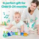 KMUYSL Baby Toys 0-6 6-12 Months, Sensory Music Animal Stuffed Toy for 0 1 2 3 4 5 6+ Months, Plush Toy with Crinkle and Rattles for Infant Newborn, Tummy Time Toys Gifts for 0-3-6-12 Month