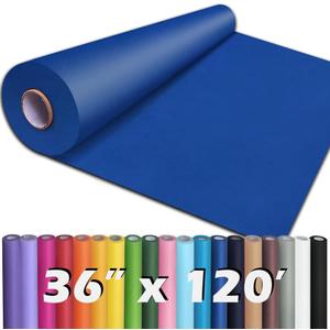 PerkHomy 36" x 1,440" (120') Blue Kraft Paper Roll for Craft Bulletin Board Paper Art Table Covering Crafting Gift Wrapping Bouquet Packing Parcel 80GSM 55LB (Blue, 36" x 120')