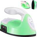 Mini Craft Iron Mini Heat Press Small Iron Portable Handy Travel Heat Iron-on for Transfers,Clothes,Crafts,Patches,DIY (Mini Green)