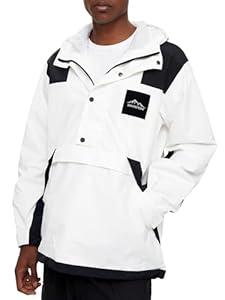 GRAY MONSTER Mens Hiking Outdoor Recreation Softshell Jackets Waterproof Outdoor Lightweight Jacket Rain Hood Windbreakers Raincoats (US, Alpha, Medium, Regular, Regular, White)