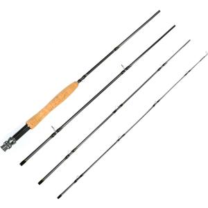 Fly Fishing Rod, 4 Pieces Portable, Carbon Fiber, Light Weight, Fast Action, 6'8" 2-3wt or 7'6" 3-4wt, for Freshwater Stream Travel