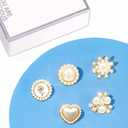 Plifal 5 Pieces Stethoscope Charms Tag for Nurse - Pearl Elegant Stethoscope Charms Label Accessories Fit for Littmann, Presents for Pediatric Doctors, Student Nurse, Nursing Graduation